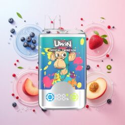 UWIN Crystal Twins 40000 מפיות כחול על קרח אפרסק קיץ על קרח