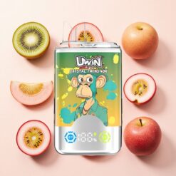 UWIN Crystal Twins 40000 מפיות טעם קיווי פסיפלורה גויאבה ושני תפוחים