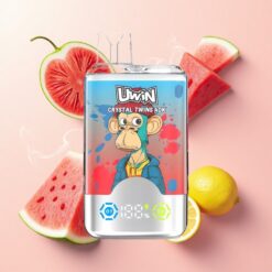 Uwin Crystal Twins 40000 מפיות טעמים תות אבטיח לימון ליים